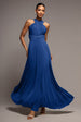 Goddiva Multiway Tie-Up Maxi Dress - Royal Blue
