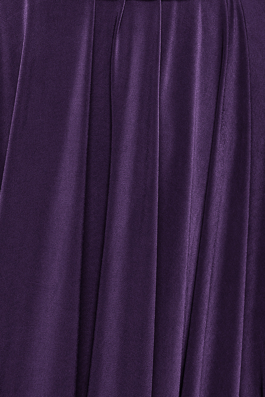 Goddiva Soft Touch Multi Way Open Back Midi Dress - Aubergine