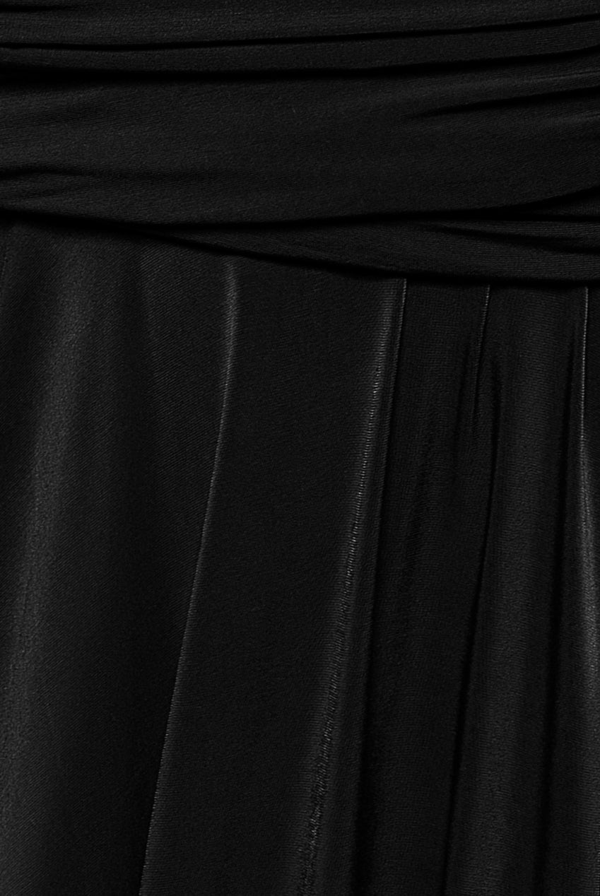 Goddiva Soft Touch Multi Way Open Back Midi Dress - Black