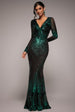 Goddiva Starburst Effect Maxi Dress - Emerald