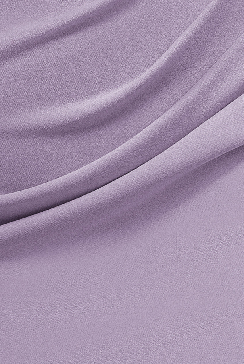 Goddiva Off The Shoulder Maxi Dress With Split - Lilac