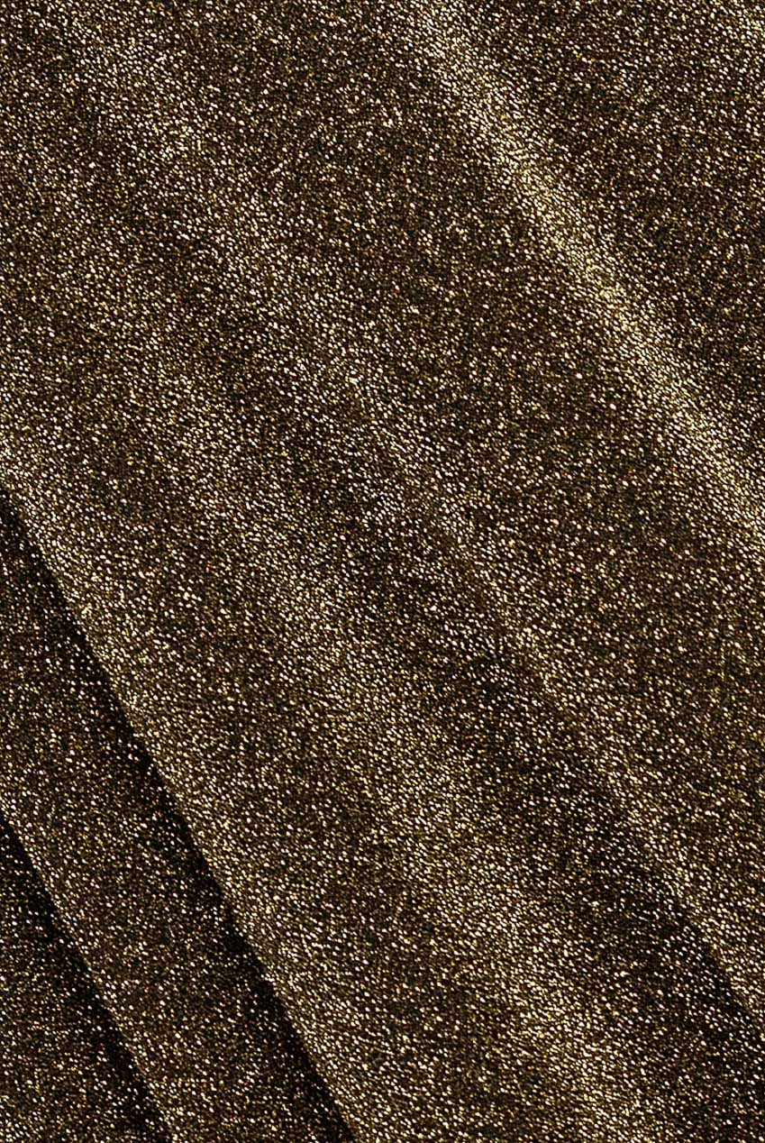 Goddiva Crossover Lurex Glitter Maxi Dress - Brown