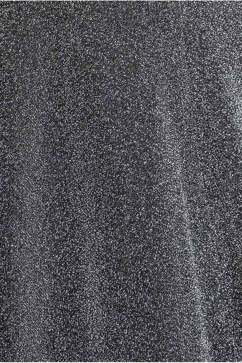 Goddiva Crossover Lurex Glitter Maxi Dress - Silver