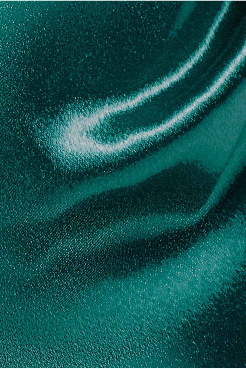 Goddiva Cowl Neck With Strappy Back Satin Maxi - Emerald