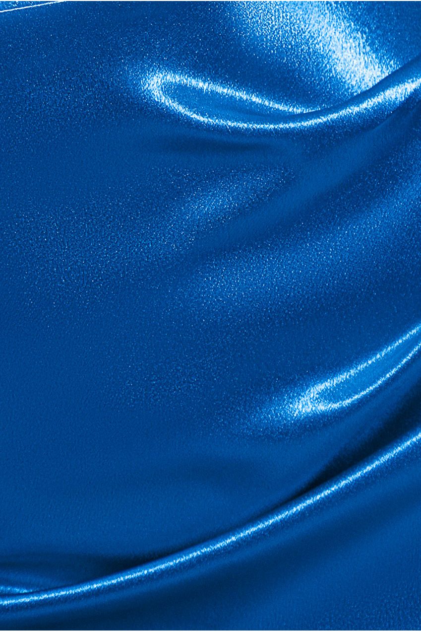 Goddiva Cowl Neck With Strappy Back Satin Maxi - Royal Blue