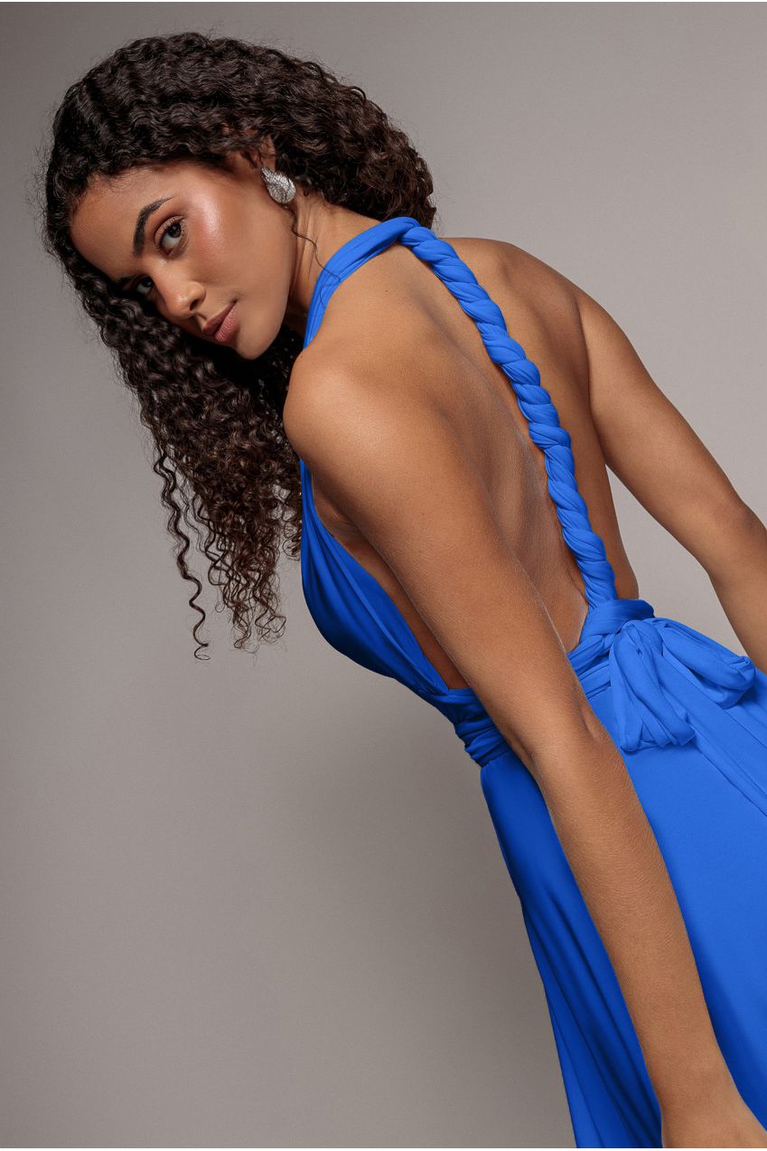 Goddiva Multiway Mini Dress - Cobalt Blue