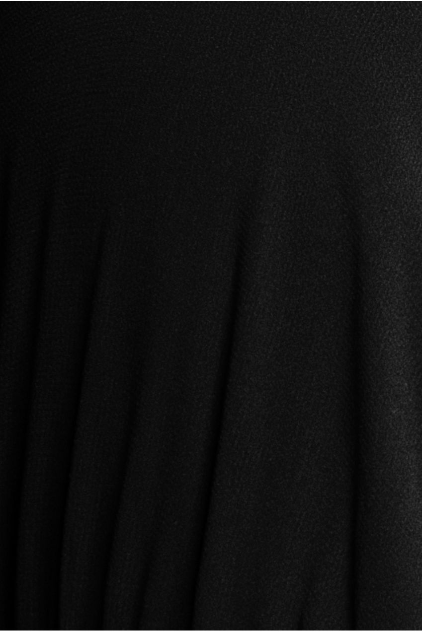 Goddiva Chiffon Flutter Sleeve Wrap Maxi Dress - Black