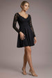 Goddiva Off The Shoulder Lace Skater Mini Dress - Black