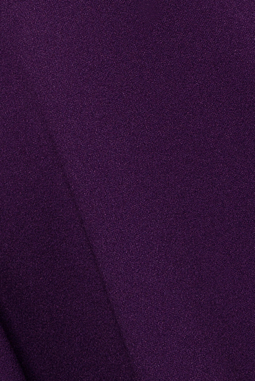 Goddiva Bardot Scuba Crepe Skater Mini Dress - Purple