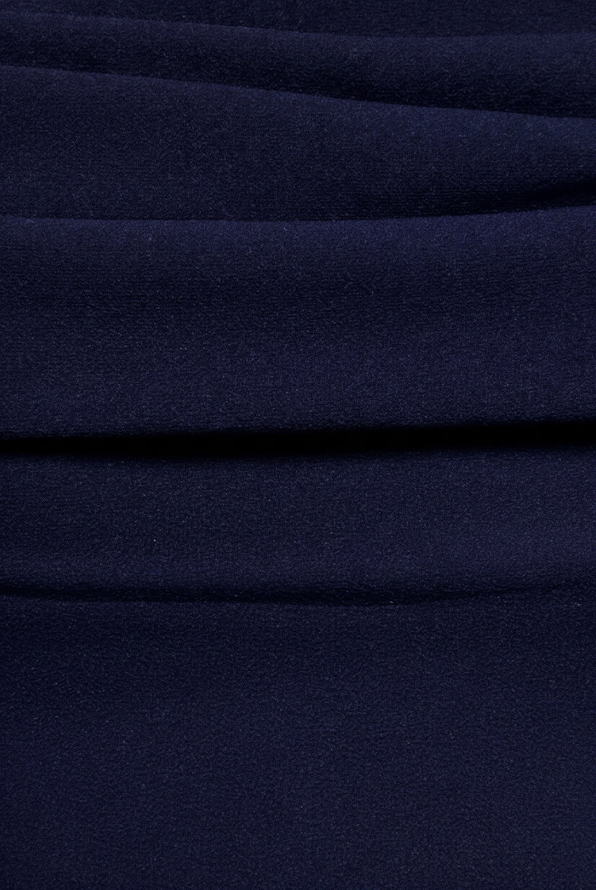 Goddiva Cowl Neck Off The Shoulder Maxi Dress - Navy