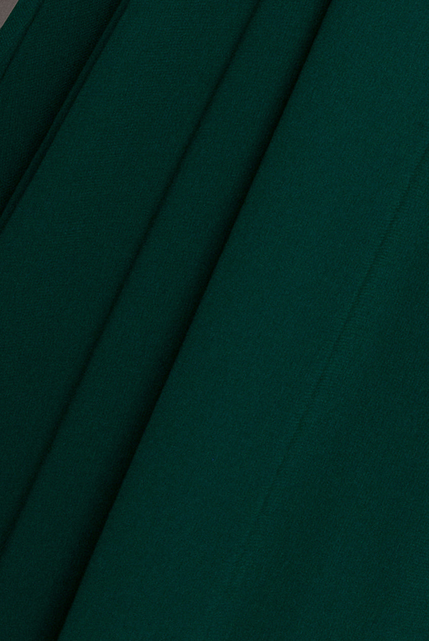 Goddiva Plus Wrap Back With Front Slit Chiffon Maxi Dress - Emerald Green