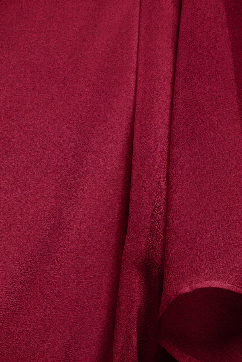 Goddiva Flutter Sleeve Wrap Mini Dress With Elasticated Waist - Berry