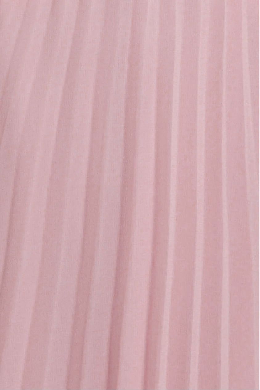 Goddiva Balloon Sleeve Chiffon Maxi Dress - Blush Pink