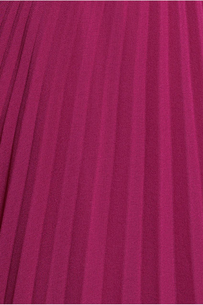 Goddiva Balloon Sleeve Chiffon Maxi Dress - Magenta