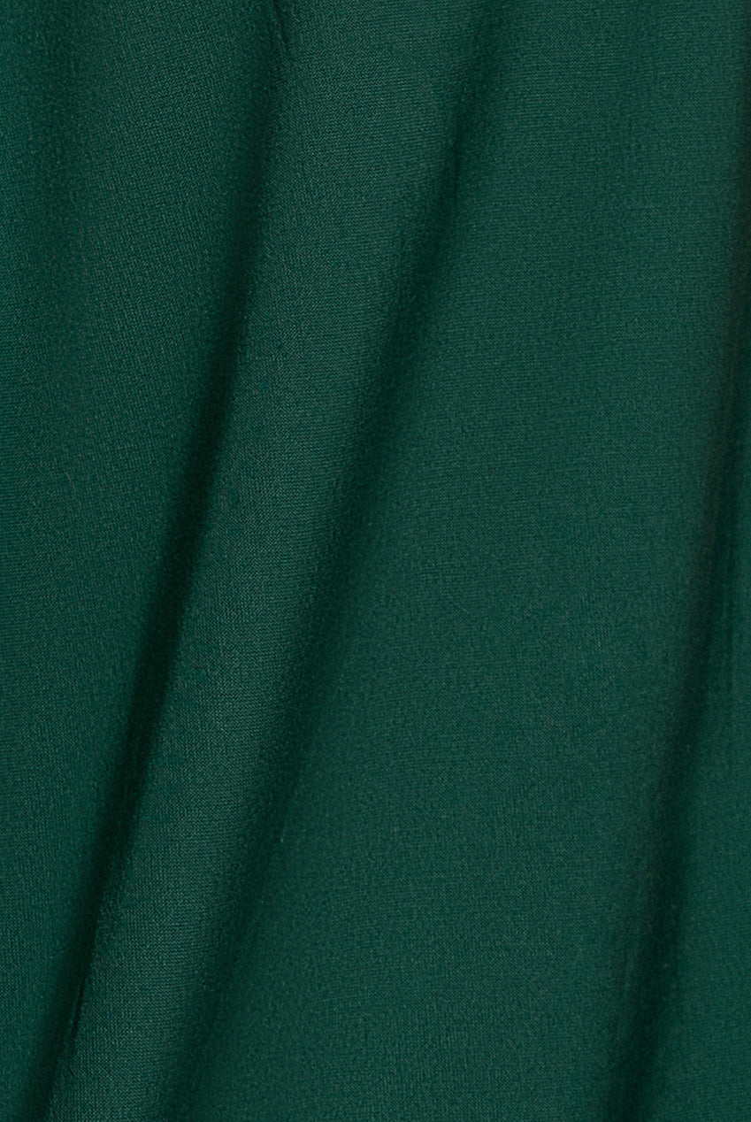 Goddiva Slouchy Short Sleeve Midi With Round Neck - Green