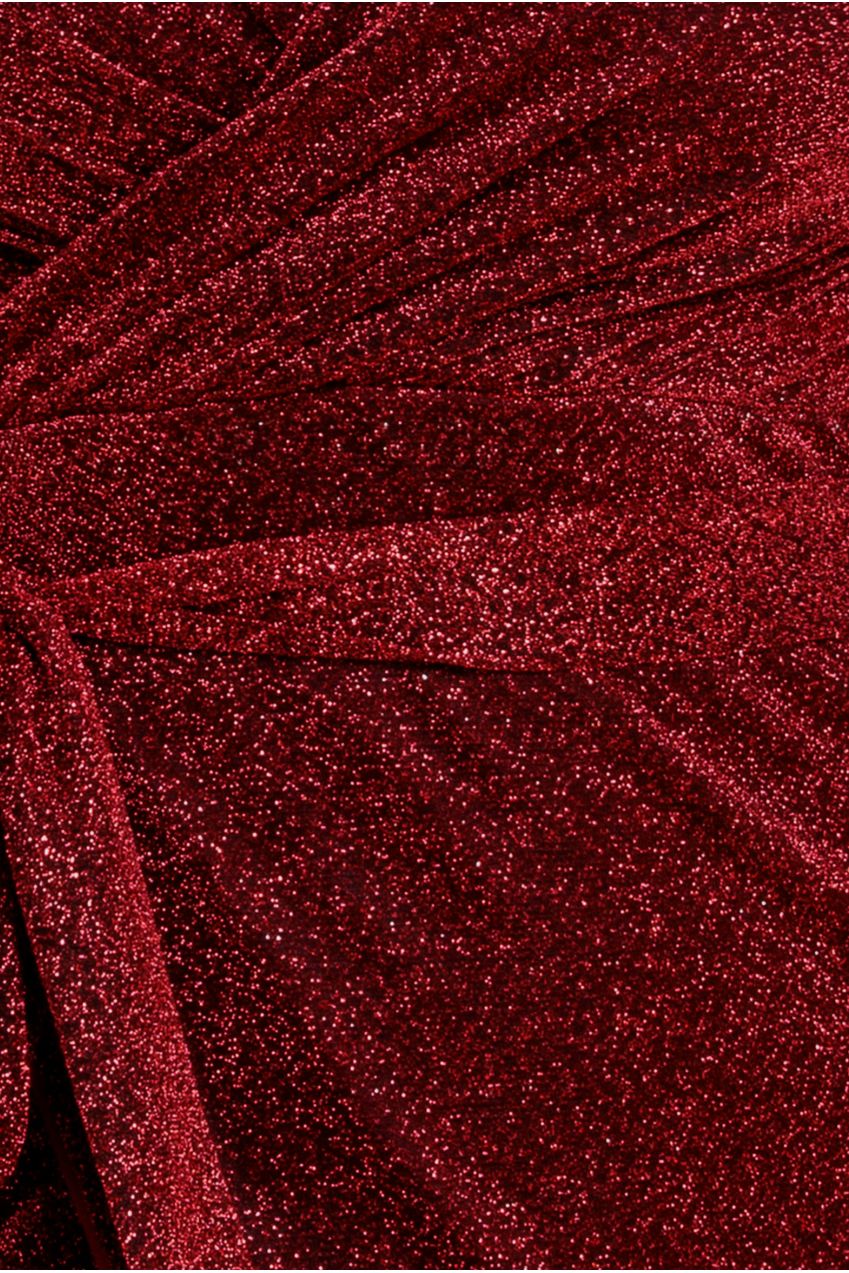 Goddiva Wrap Style Spaghetti Strap Maxi With Split - Red