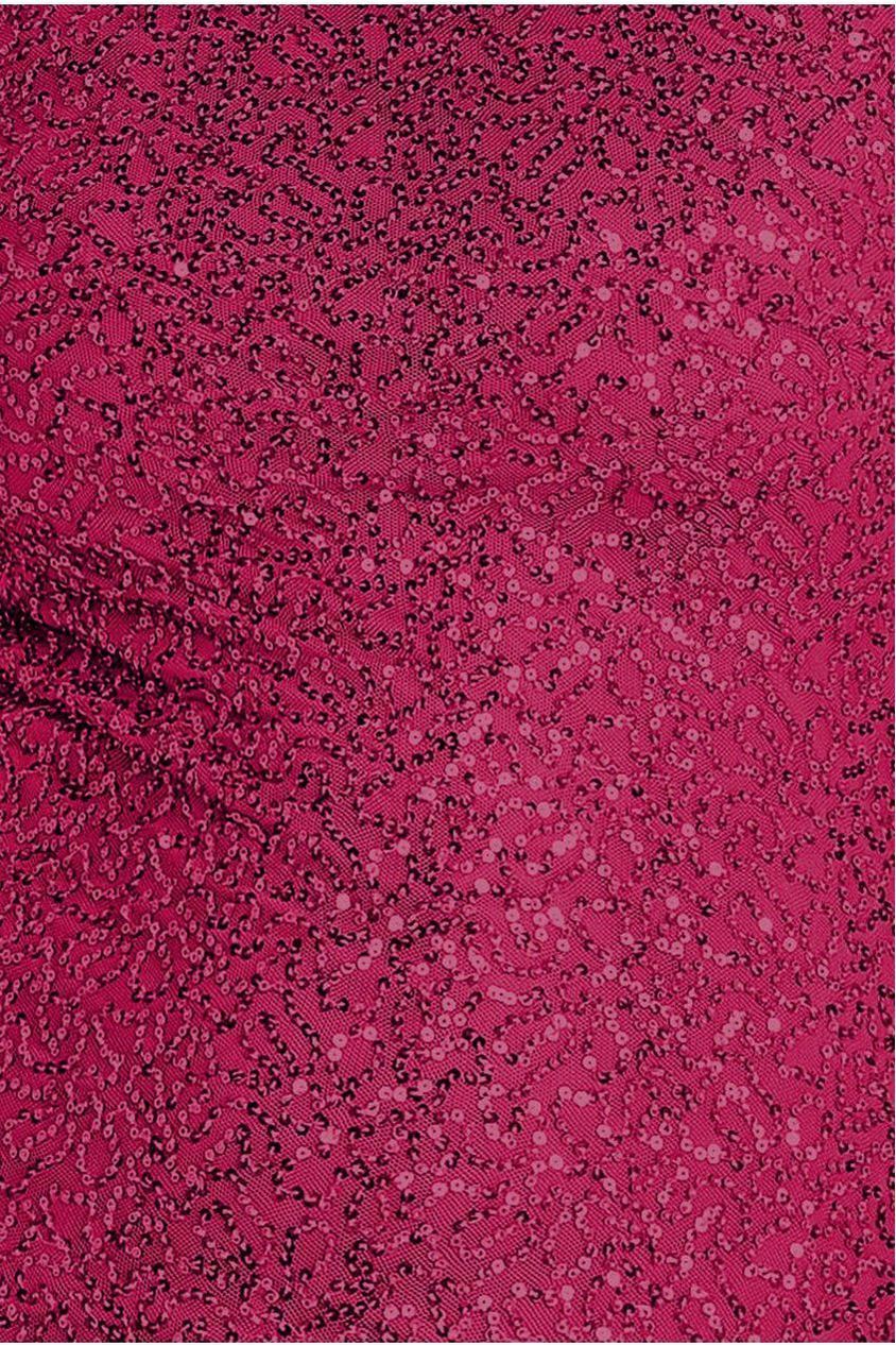 Goddiva Cowl Back Sequin Maxi - Burgundy