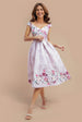 Goddiva Sweetheart Floral Midi Dress - Blush Pink
