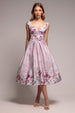 Goddiva Sweetheart Floral Midi Dress - Blush