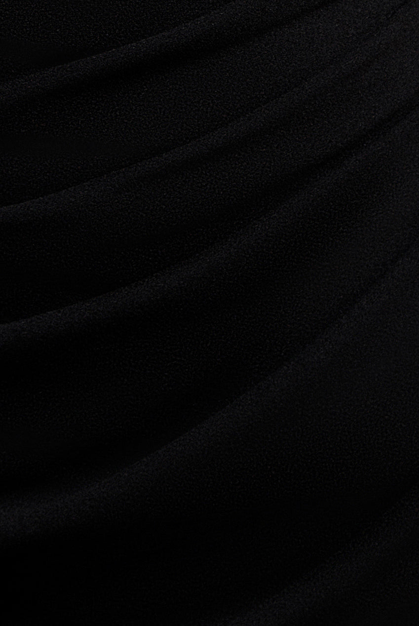 Goddiva One Shoulder Evening Maxi Dress - Black