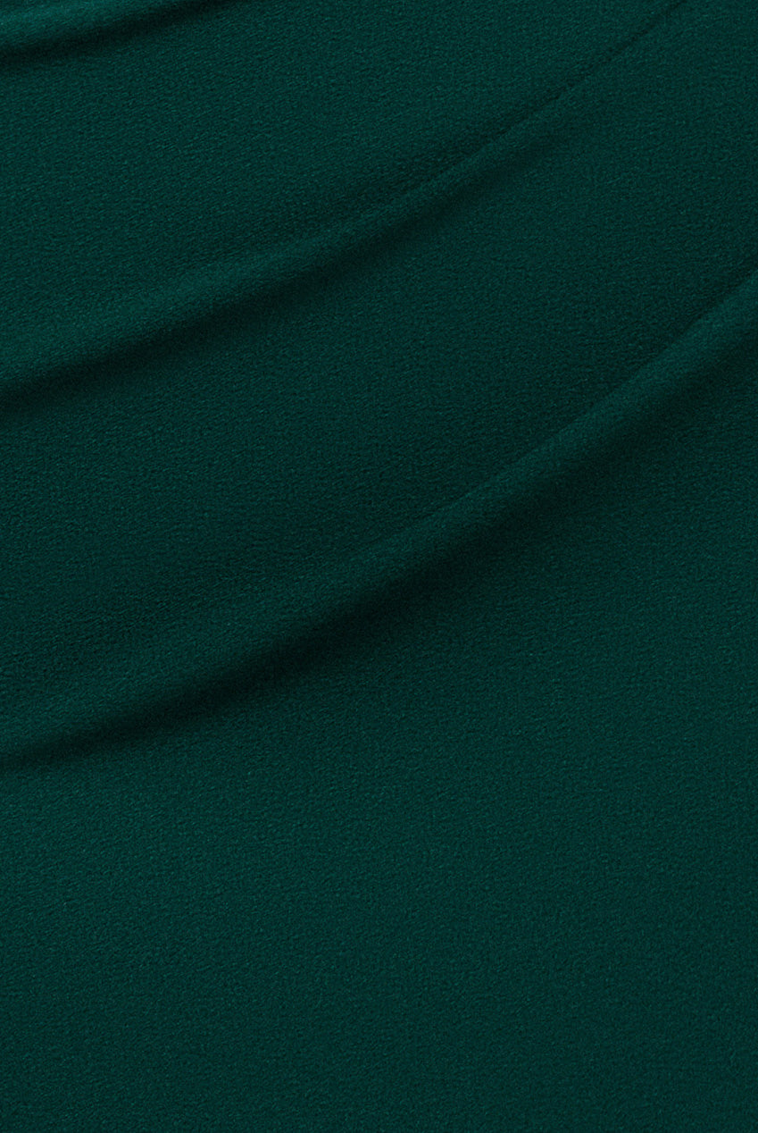 Goddiva Off The Shoulder Draped Sleeve Maxi Dress - Emerald Green