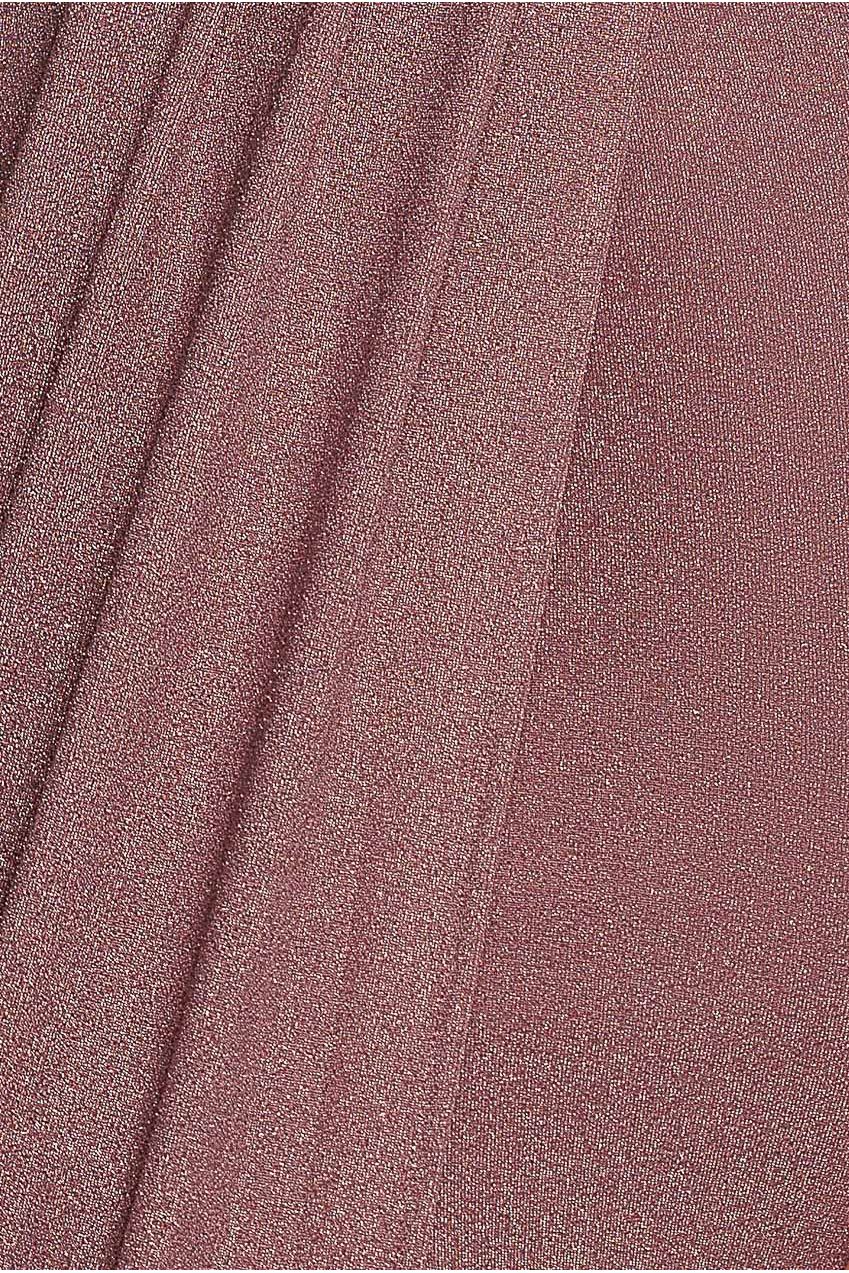Goddiva Front Crossover Lurex Split Maxi - Rose