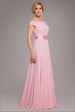 Goddiva Cowl Neck Chiffon Maxi Dress - Blush Pink