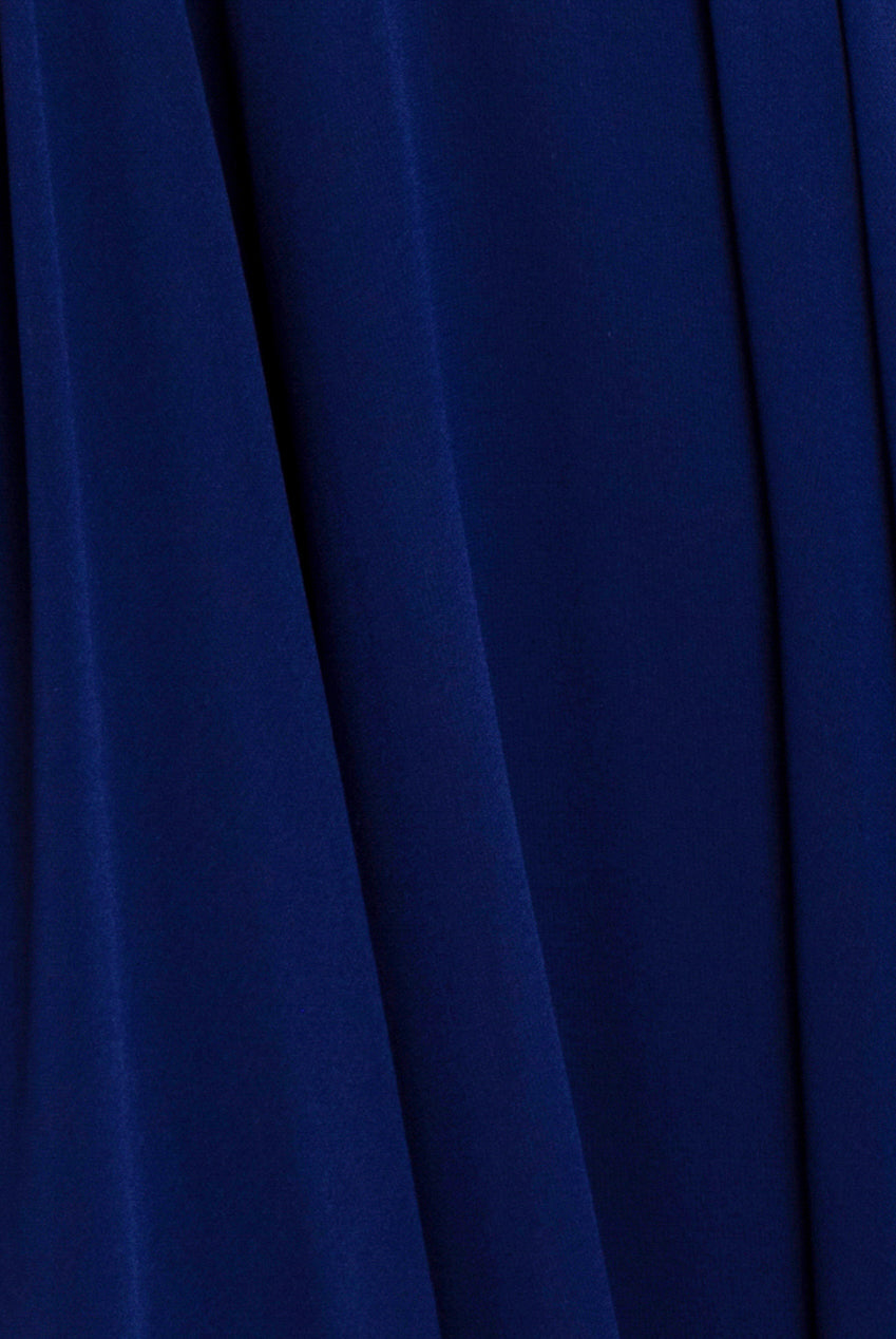 Goddiva Cowl Neck Chiffon Maxi Dress - Navy Blue