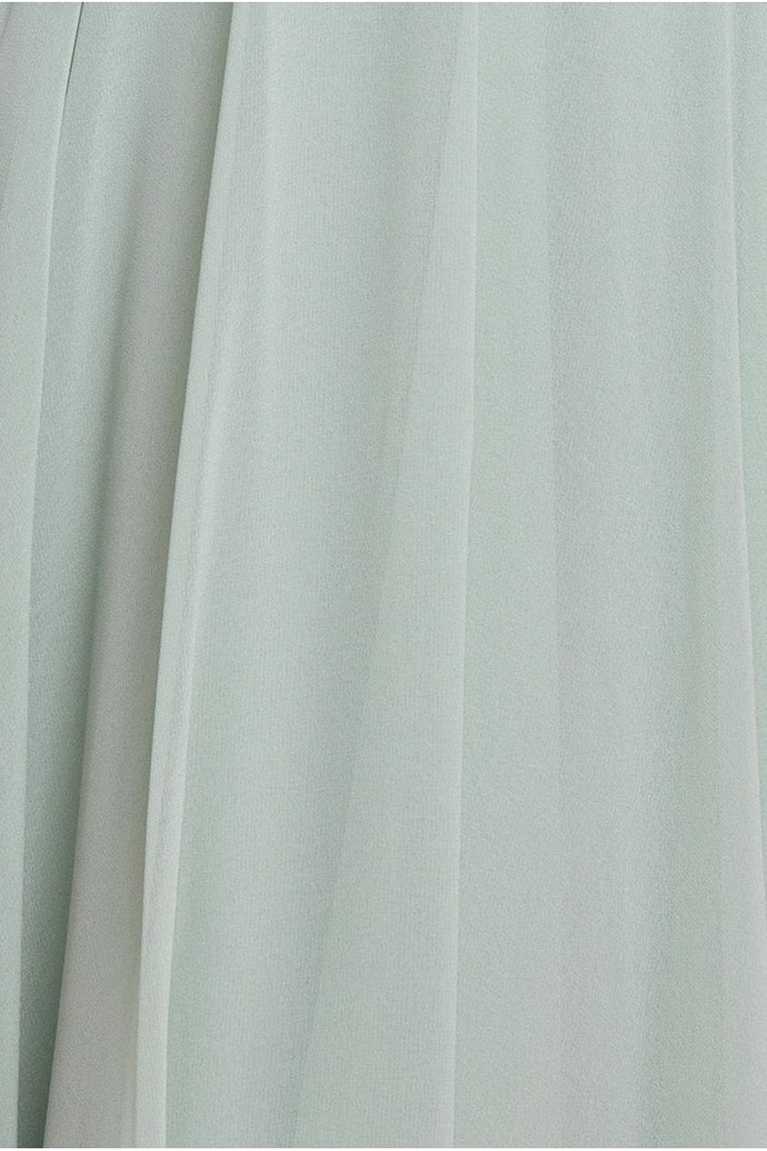 Goddiva Cowl Neck Chiffon Maxi Dress - Sage Green