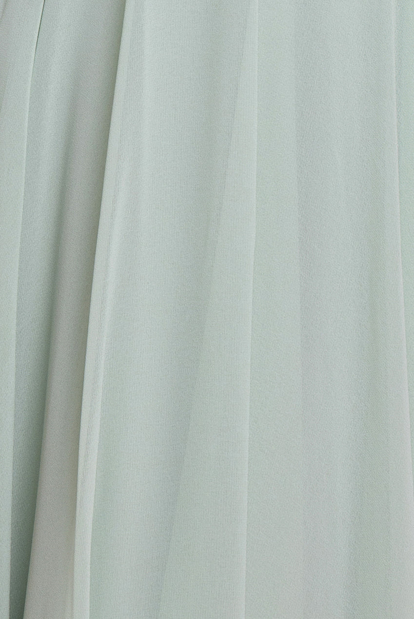 Goddiva Cowl Neck Chiffon Maxi Dress - Sage Green