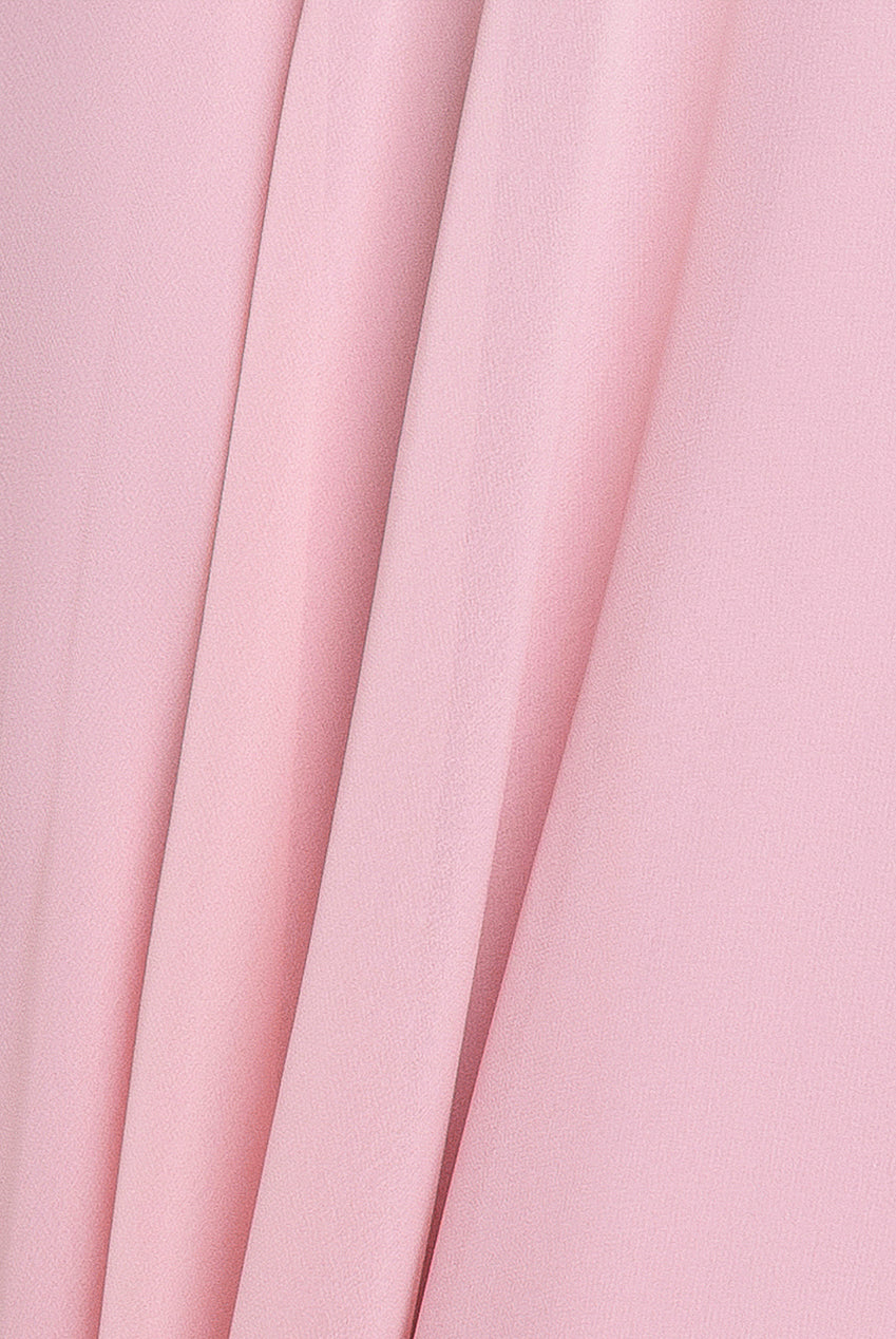 Goddiva Cowl Neck Chiffon Maxi Dress - Blush Pink