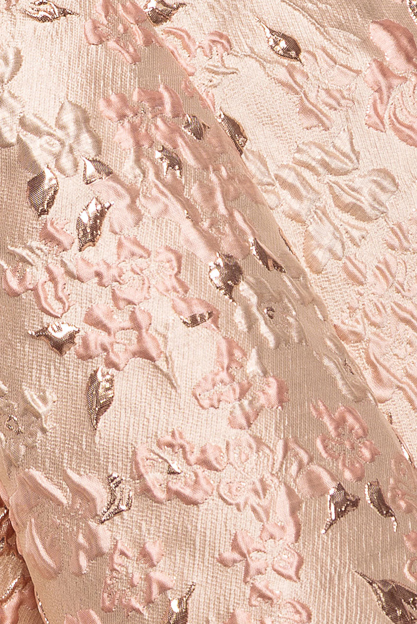 Goddiva Jacquard Sleeveless A-line Mini Dress - Blush Pink
