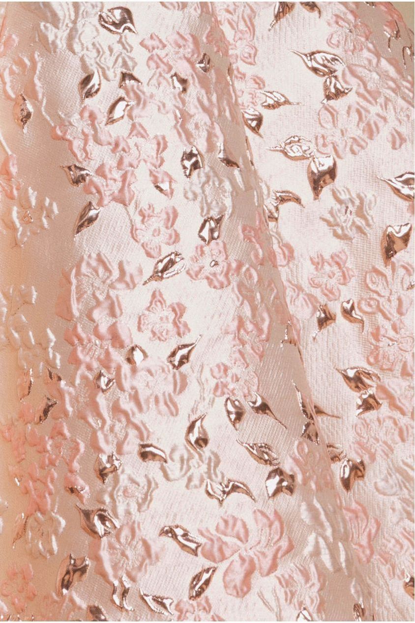 Goddiva Jacquard Sleeveless A-line Mini Dress - Blush Pink