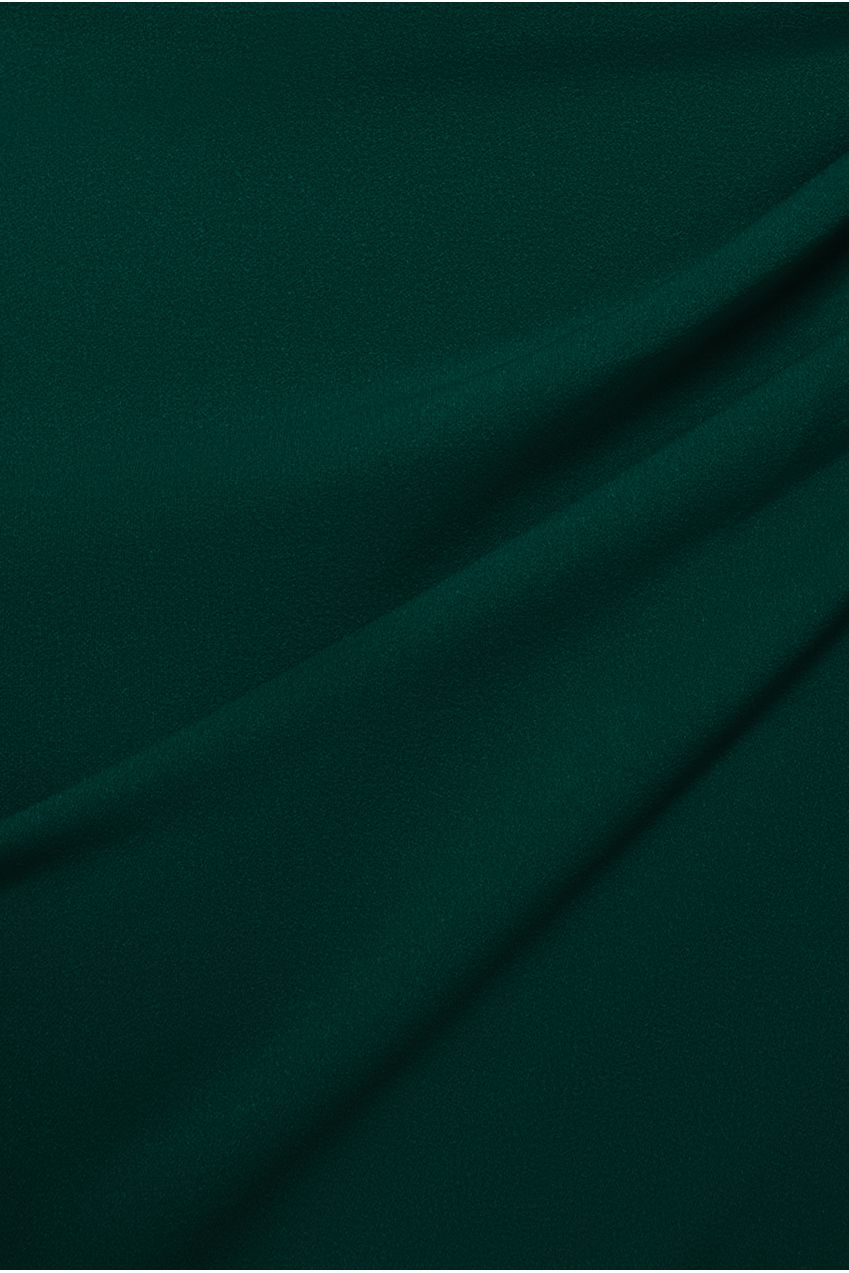 Goddiva One Shoulder Satin Band Maxi Dress - Emerald Green