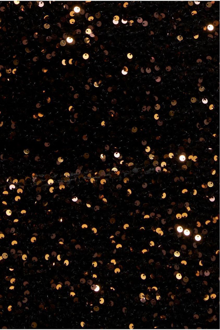 Goddiva Multi Sequin & Velvet Bardot Maxi - Gold