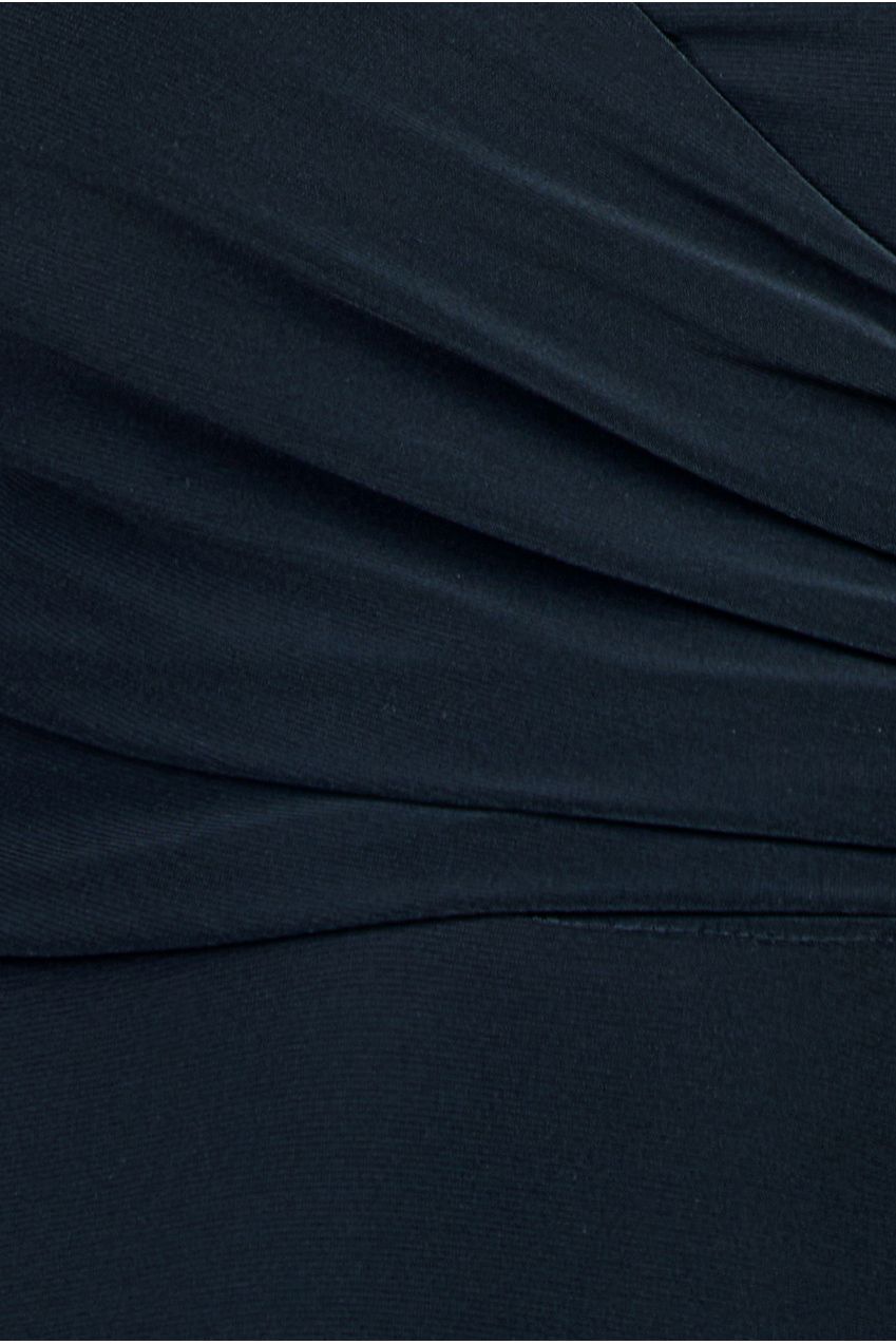 City Goddess High Neck Drawstring Mini Dress - Navy