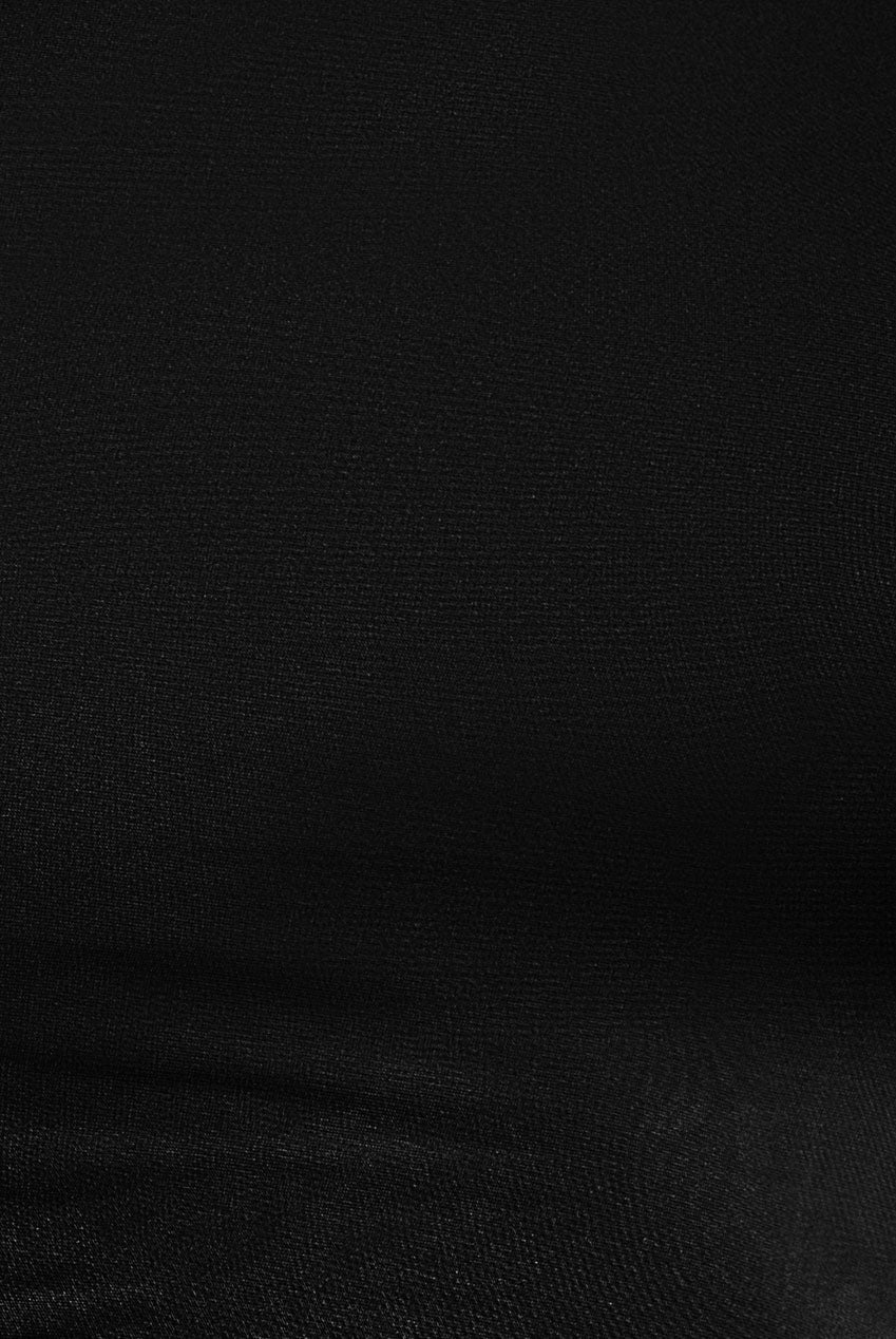 City Goddess Asymmetrical Neck Ruched Midi Dress - Black