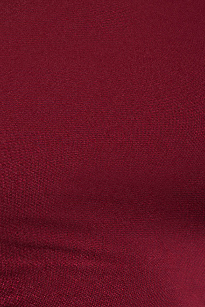 Goddiva Asymmetrical Neck Ruched Midi Dress - Wine