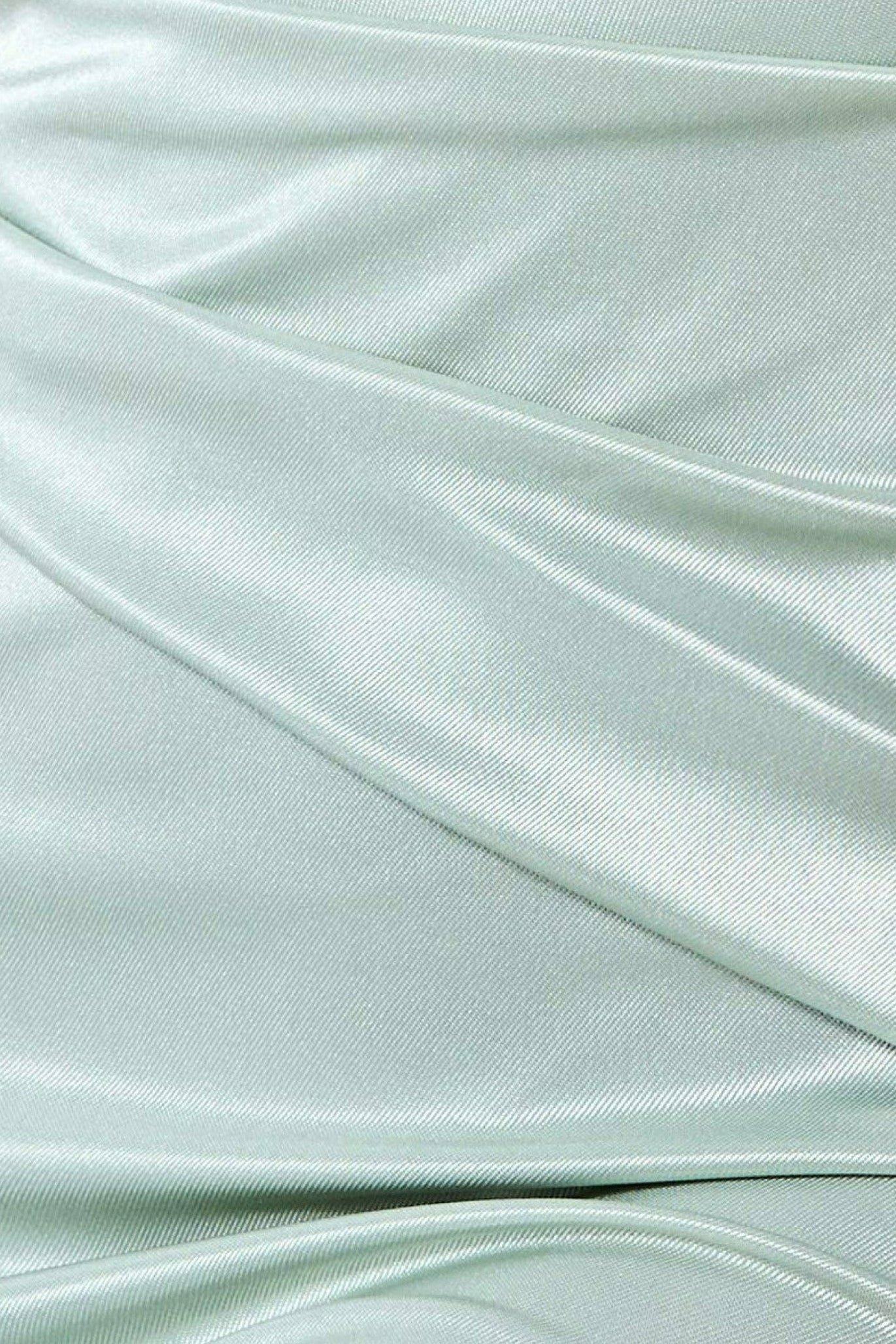 Goddiva Satin Off The Shoulder Maxi Dress - Sage Green