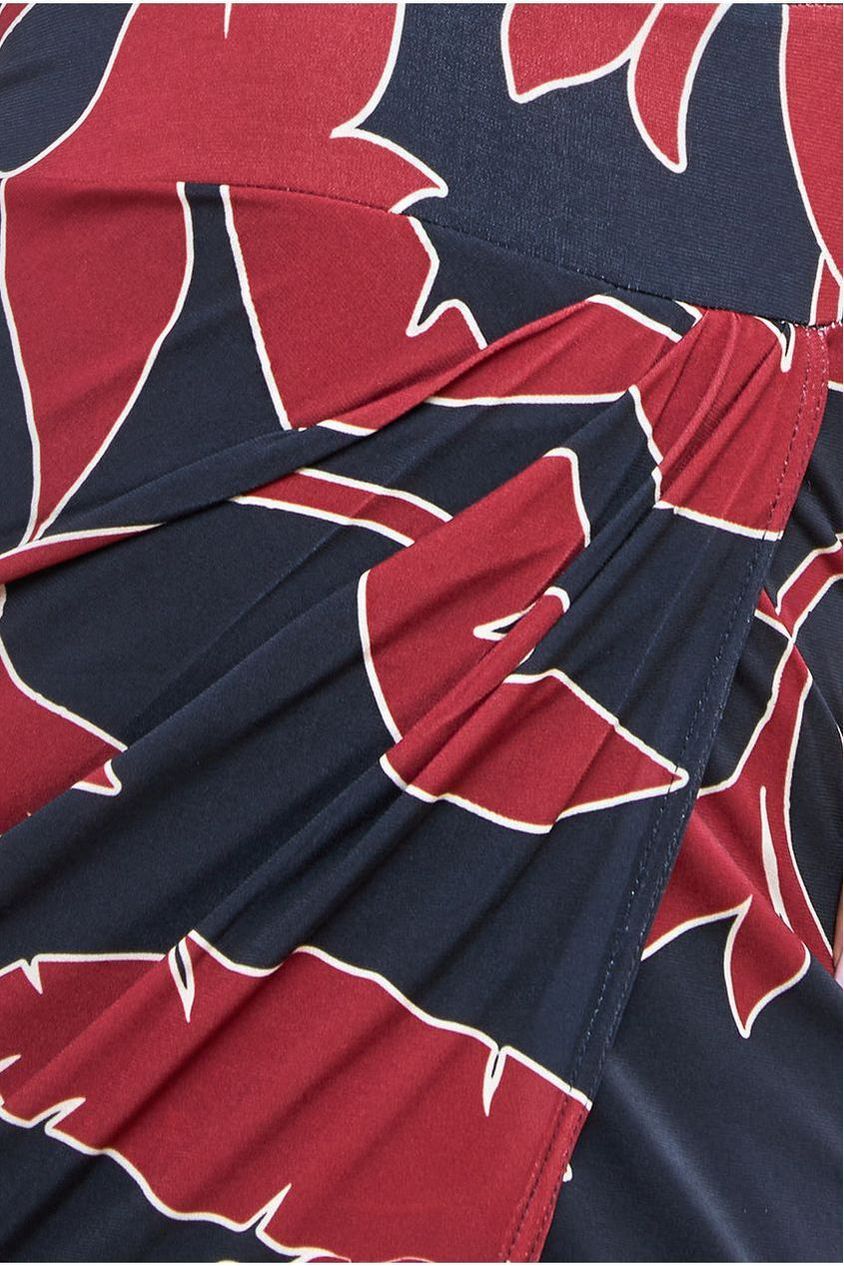 Goddiva Printed Crossover Maxi Dress - Black