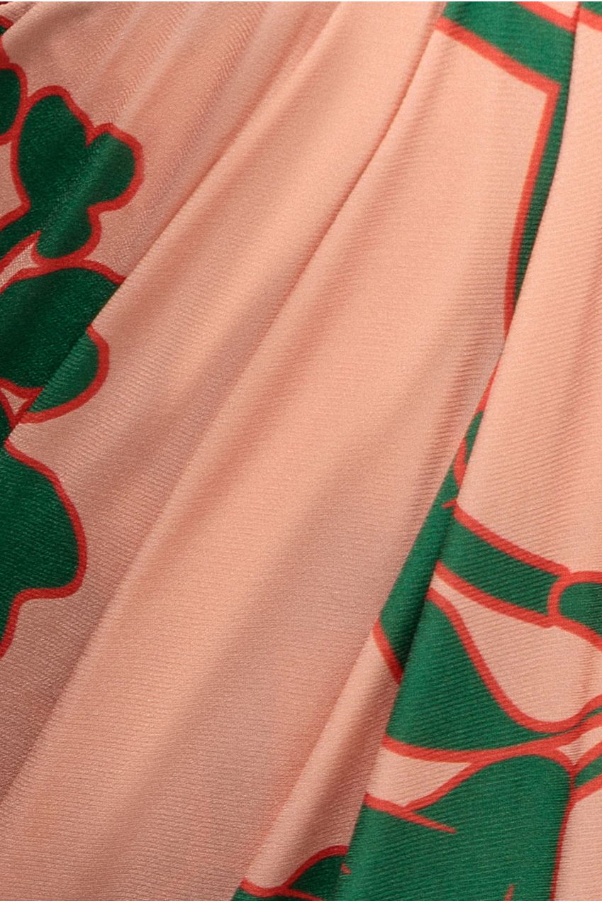 Goddiva Printed Crossover Midi - Green