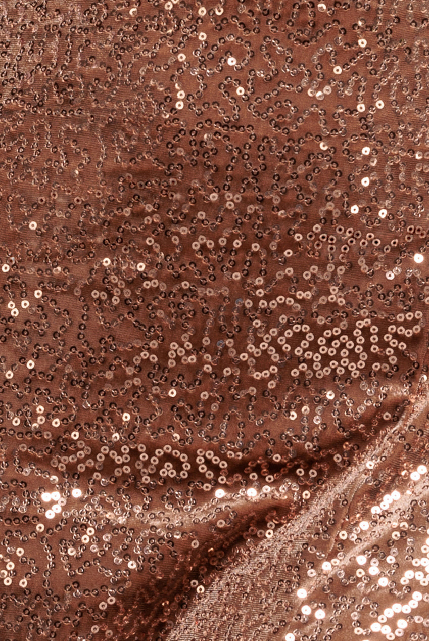 Goddiva Sequin Velvet Bandeau Maxi Dress - Champagne