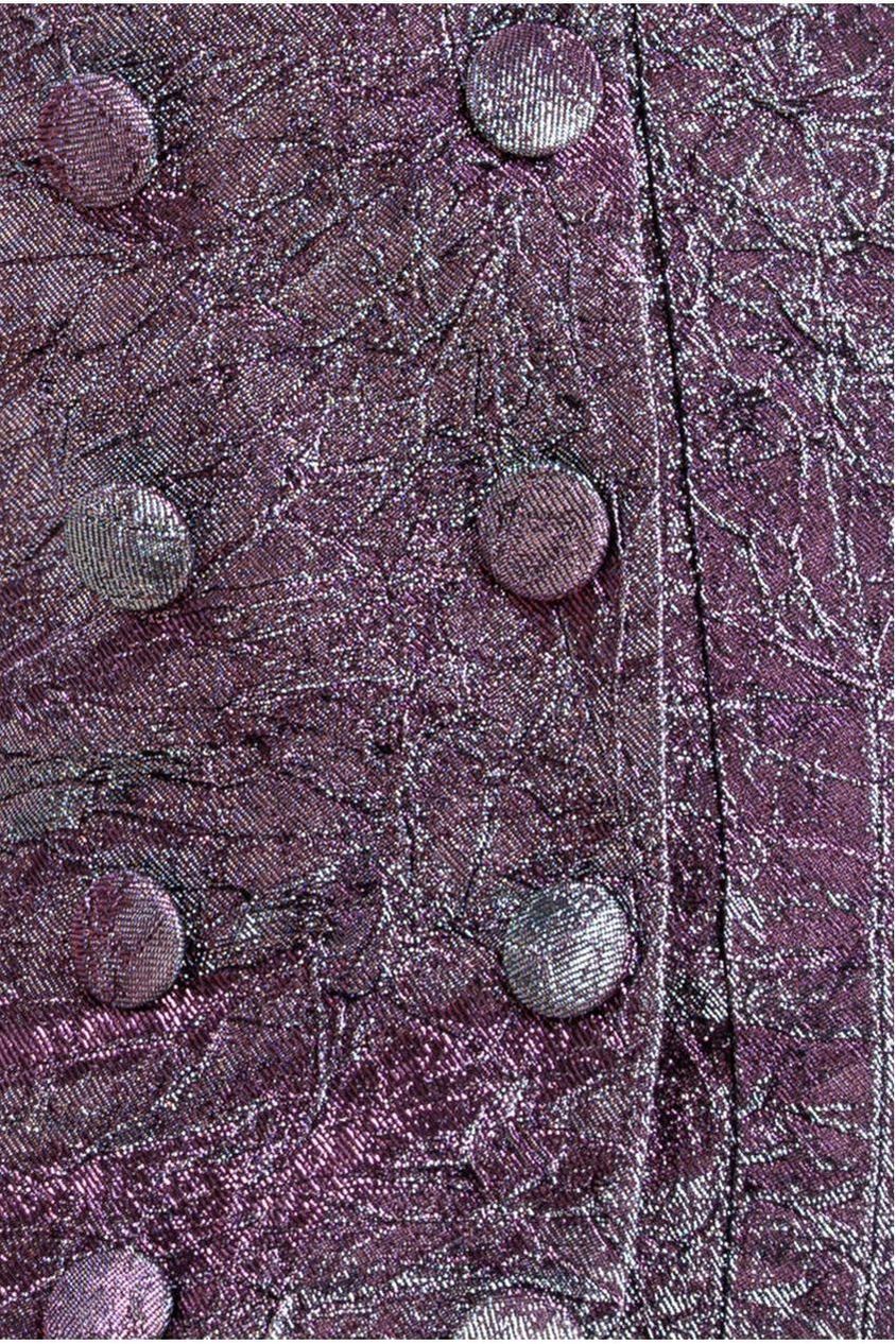 Goddiva Iridescent Foil Print Blazer Mini Dress - Silver