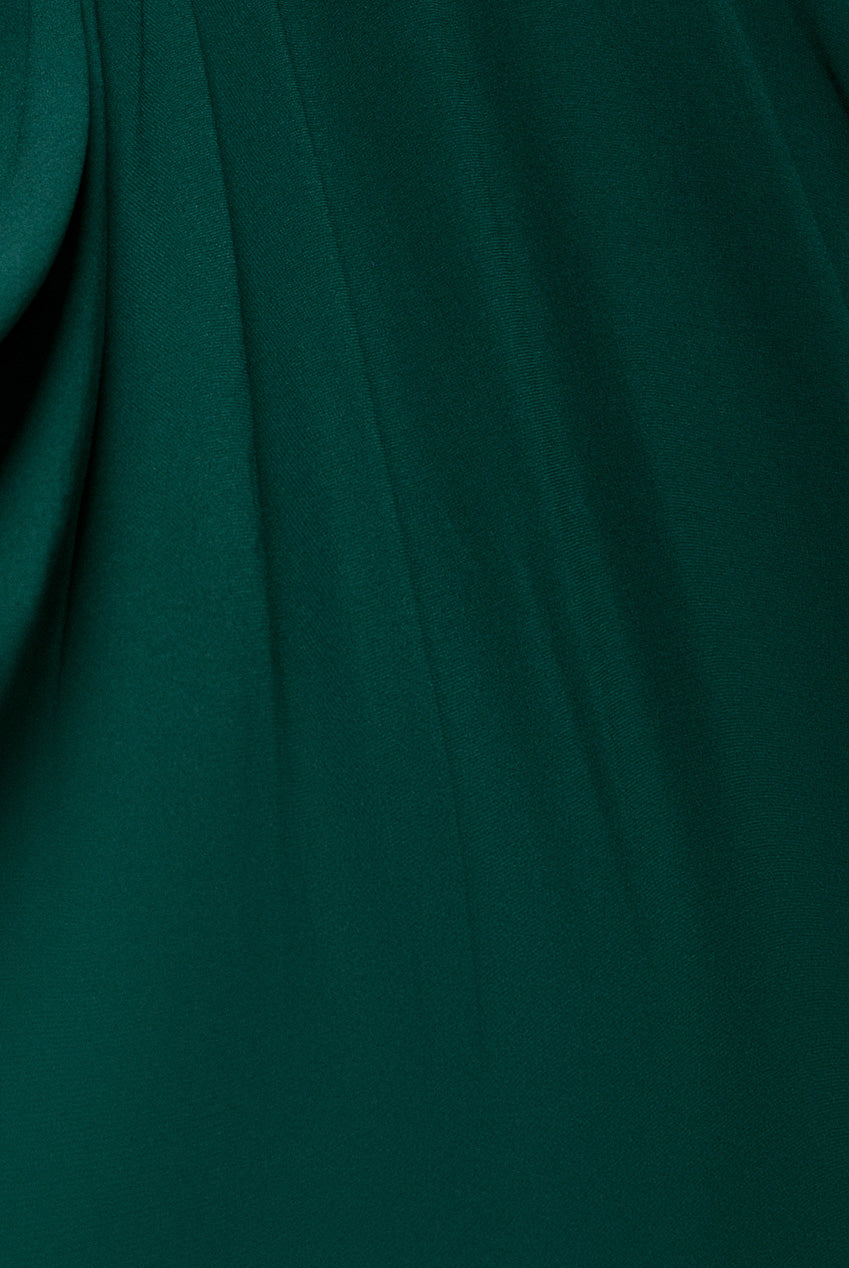 Goddiva Chiffon A Line Sleeveless Maxi Dress - Dark Green