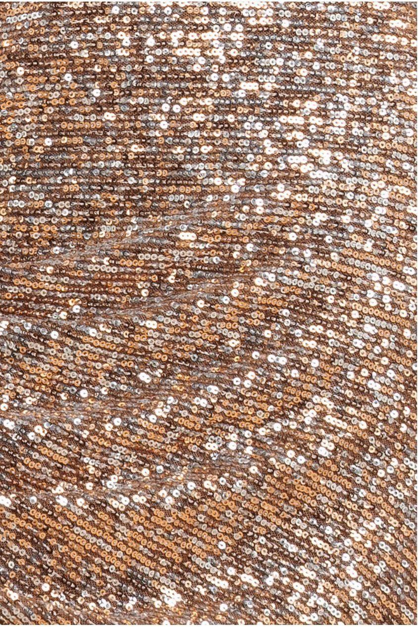 Goddiva One Shoulder Asymmetric Midi Dress - Champagne