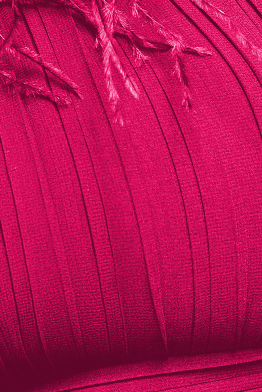 Goddiva Bridesmaids Chiffon Maxi Dress - Hot Pink
