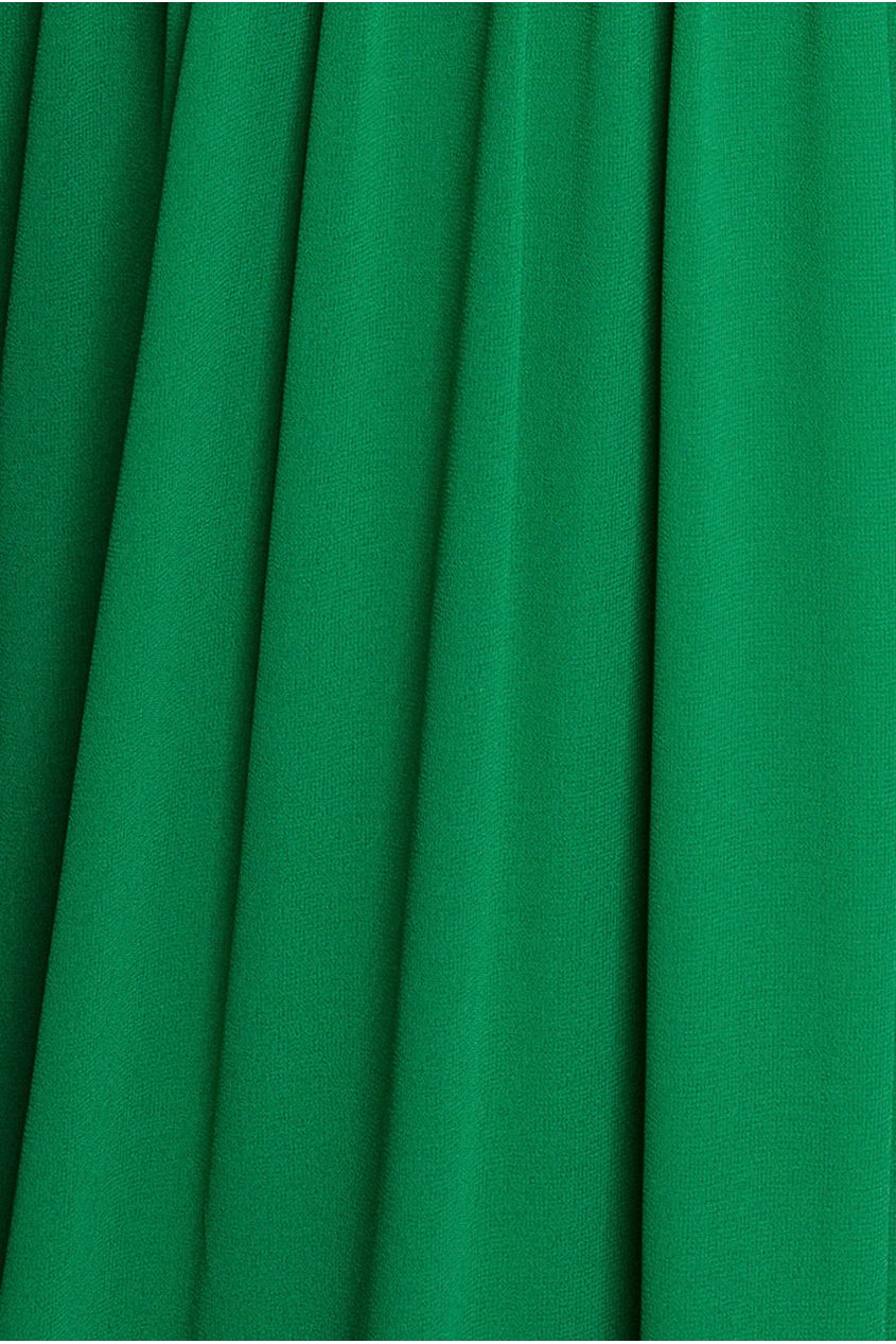 Goddiva Chiffon Off The Shoulder Maxi With Cape Sleeves - Green
