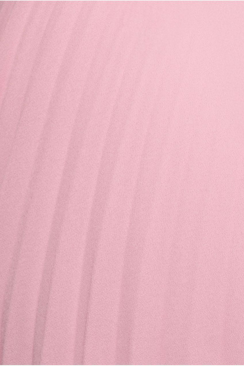 Goddiva Crochet & Pleated Top Midi Dress - Blush Pink