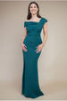 Goddiva One Shoulder Scuba Maxi Dress - Emerald Green