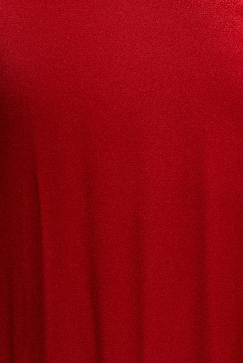 Goddiva Satin Viscose Front Split Maxi - Red